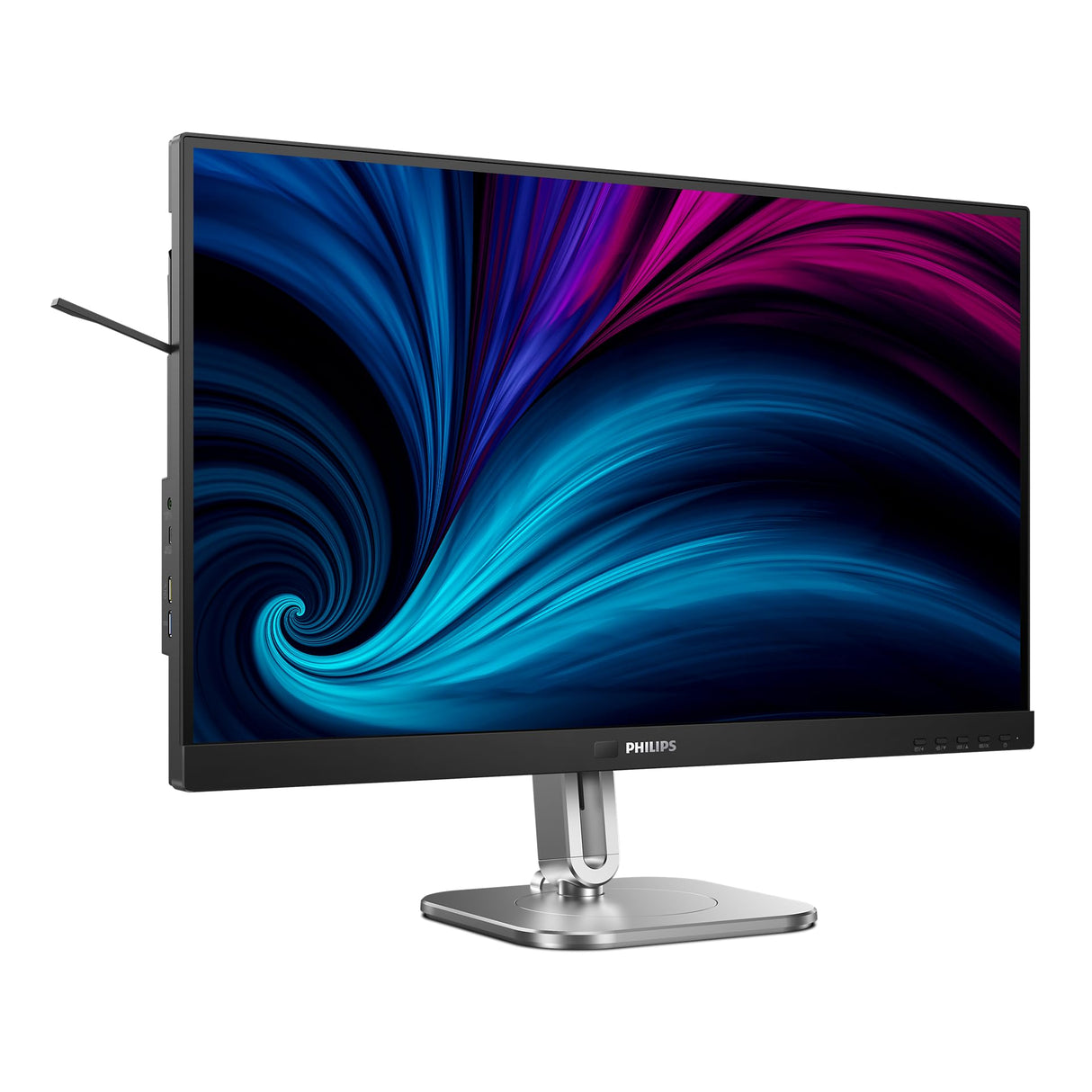 Philips 27B2U6903 Monitor 27" UHD, WLED, 60Hz, IPS, Adaptive Sync., TUV Eyesafe, Altavoces, Altura Ajustable (3840x2160, 2X HDMI 2.0, 1x DP 1.4, USB-C) Negro/Gris
