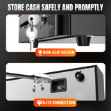 Tera Cajón Portamonedas Automático 16 Pulgadas para POS: 5 Compartimentos para Billetes, 8 para Monedas, Bandeja Extraíble, Cerradura con Llave, Microinterruptor, Negro para Tienda y Caja 405R