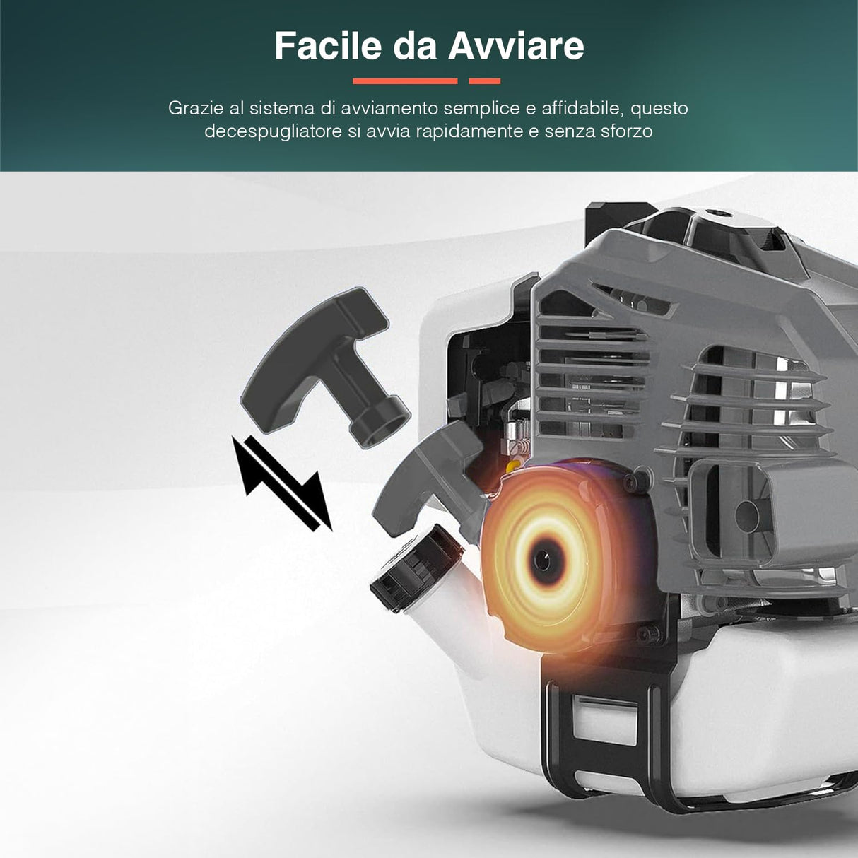 Avilia Desbrozadora de explosión de 33 CC con depósito de 120 l – Cortacésped Profesional 1,2 HP, Mango antivibración, Disco de Acero de 3 Dientes, Cabezal de Hilo Tap&Go, 2 Tiempos, carburador