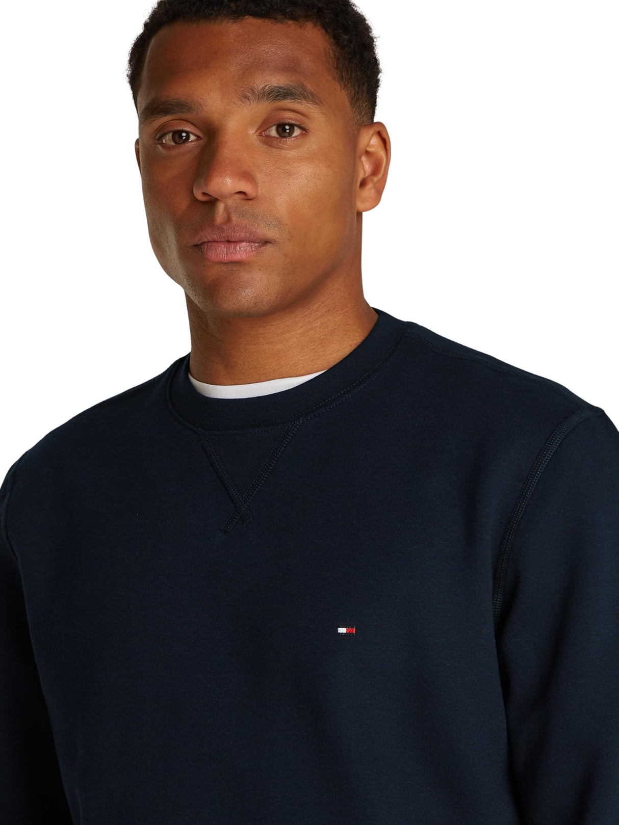 Tommy Hilfiger Sudadera Hombre Essential Fleece Crew Neck Regular Fit, Azul (Desert Sky), 3XL