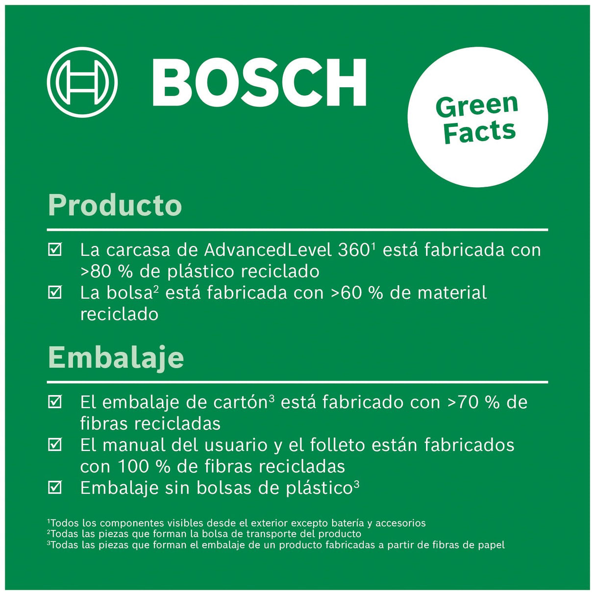 Bosch nivel láser de líneas cruzadas AdvancedLevel 360 (3 líneas de láser, incl. 360° para la alineación por toda la estancia, en caja para e-commerce)