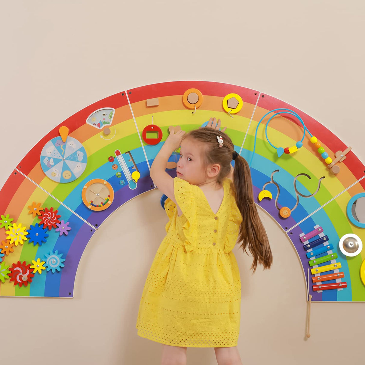 VIGA Toys Wall Activity Panel-Rainbow (44642)