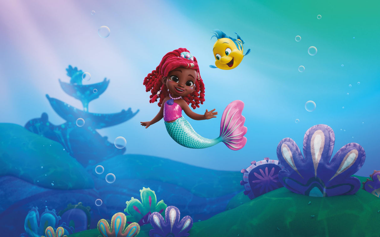 Komar WTD - Papel pintado fotográfico (400 x 250 cm), diseño de Ariel Junior Friends de Disney