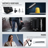 NEEWER CL124 Pro Barra de Luz LED Video, Palo Iluminación Bicolor Fotografía con Batería Mejorada de 7,4V 3200mAh Metal Puerta de Granero 2,4G Pantalla LCD Remota, 1500Lux CRI97+ Regulable 3200K-5600K