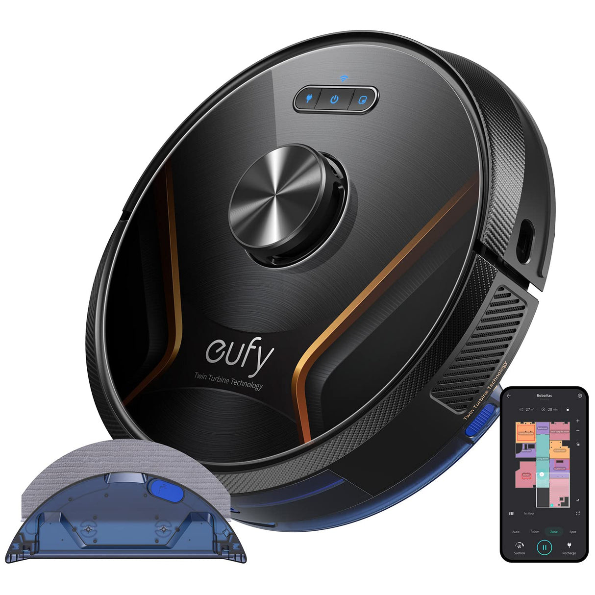 eufy X8 Hybrid Robot Aspirador, 0.25 Liters, Black