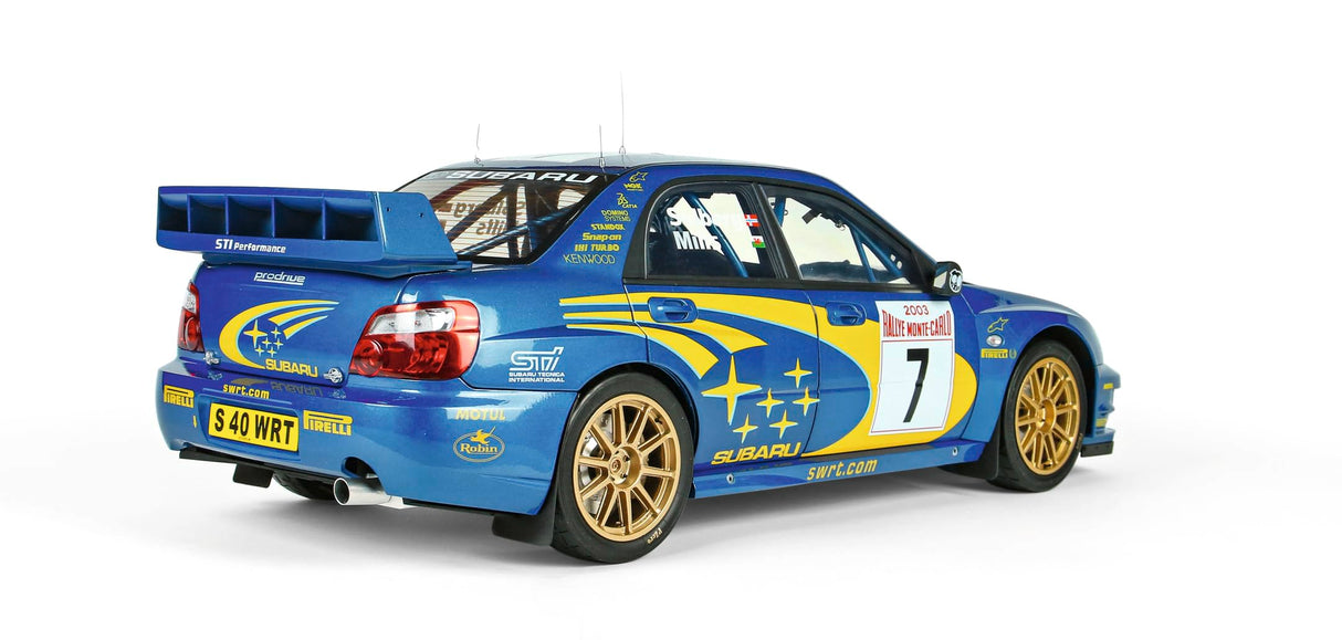 IXO Collections 1:8 IXO Subaru Impreza Rally MC 2003 – Construcción de Modelos, construcción de pie, Kit de construcción, maqueta, función de luz, Kit de construcción