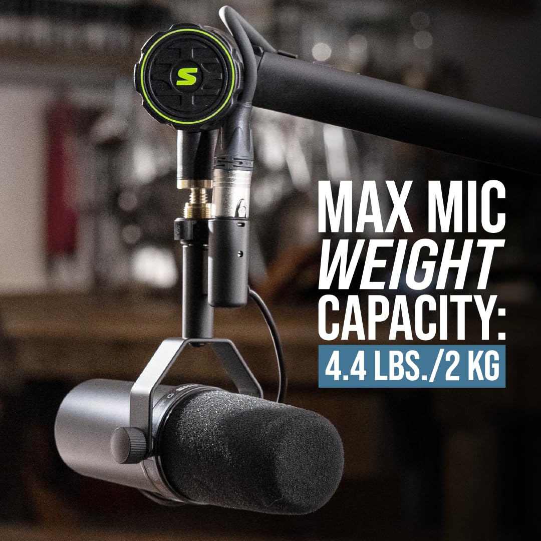 Shure by Gator - SH-BROADCAST1 - Soporte de lujo de escritorio para micrófono Shure para podcasting