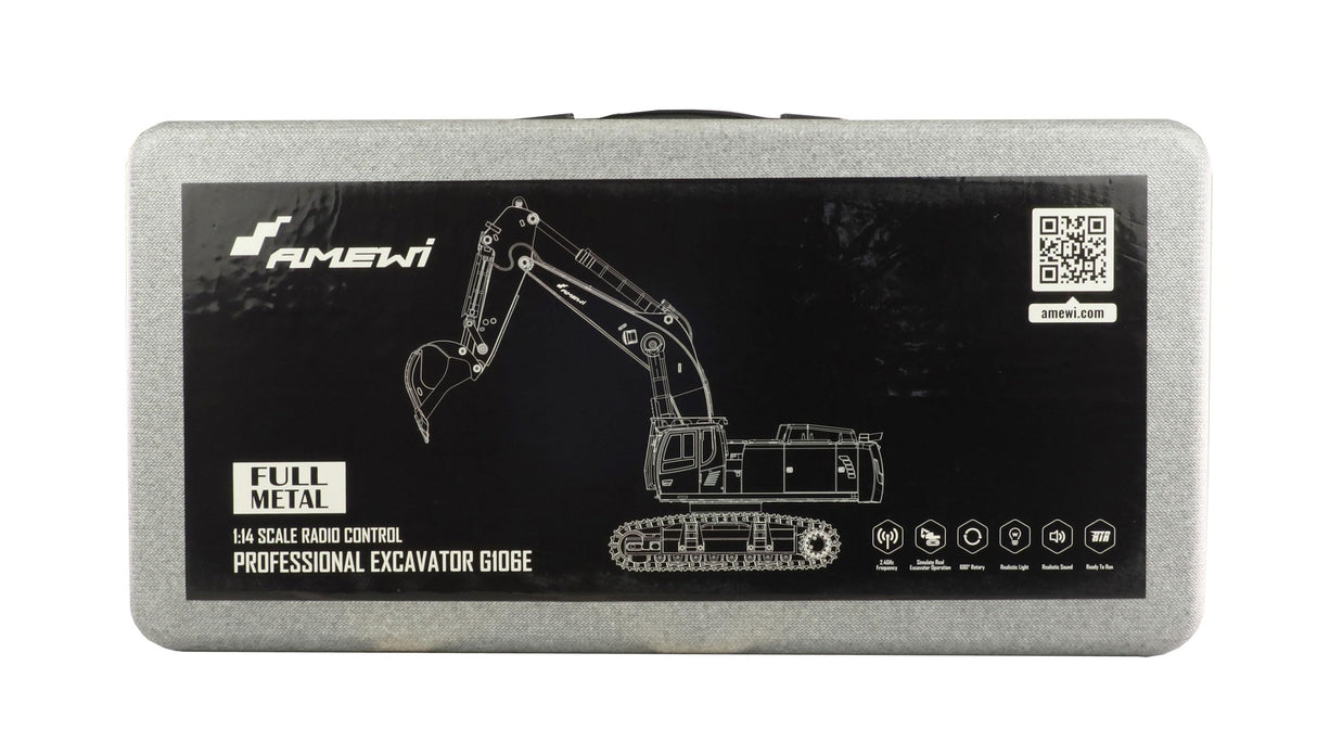 Amewi 22651 G106E Excavadora de Metal sólido 1:14 RTR