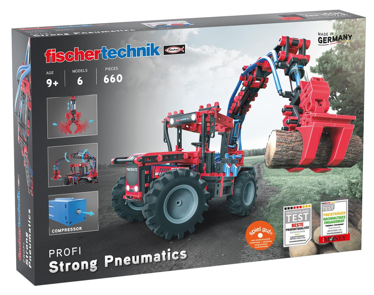fischertechnik PROFI Strong Pneumatics 559876 – kit de construcción, juguete educativo para niños, 6 modelos, a partir de 9 años