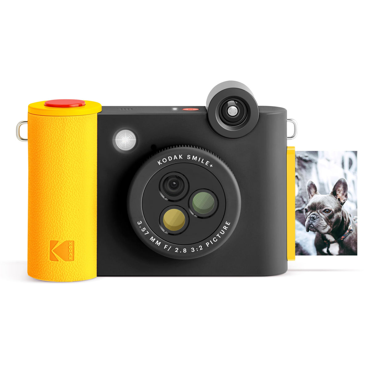 KODAK Smile+ Cámara Digital instantánea 2-en-1 y Impresora Bluetooth - 10MP, Lente giratoria con Efectos, Fotos Adhesivas Zink 2x3”, Imprime Desde App en Dispositivos Inteligentes - Negro