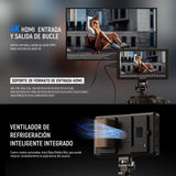 NEEWER 7" F700 Monitor Campo Cámara, Pantalla Táctil IPS 2000nit con LUT 3D, Entrada/Salida Bucle HDMI 4K con Peak Focus DSLR Video Assist HDR Waveform, Zapata Fría Mount, 2 Baterías NP-F750 y Cable