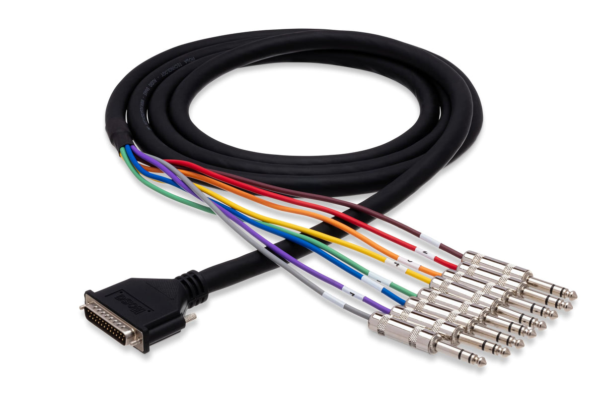 Hosa DTP-803, Balanced Snake, DB25 to 1/4 in TRS, 3 m