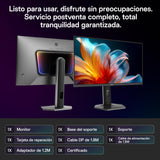 HKC Monitor OLED para Juegos de 27 Pulgadas, 240 Hz, QHD (2560 × 1440), 0,03 ms, HDR True Black 400, 99% DCI-P3, Eye Care, HDMI 2.1, DP 1.4, VESA 100 × 100, Ajuste de Altura e Inclinación, Gris