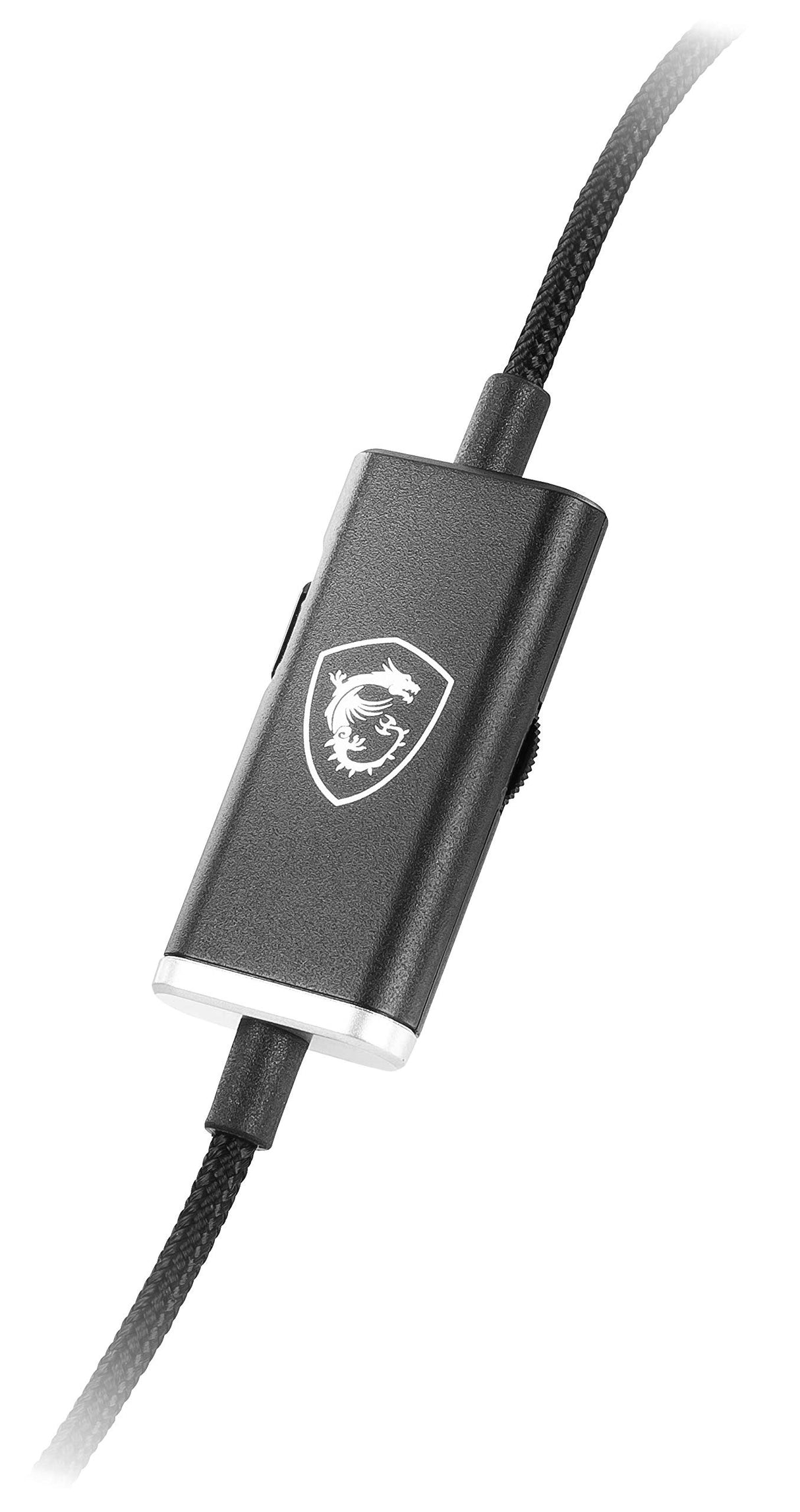 MSI Immerse GH20 - Auriculares para Juegos con Cable, diseño Ligero Ajustable, Controles de Volumen en línea, Auriculares Aptos para Gafas, Conector de Audio de 3.5 mm, PC/Mac/PS4/Xbox, Negro, Grande