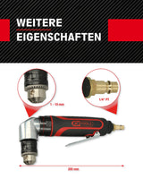 KS Tools 515.5465 10 mm Taladradora angular neumática
