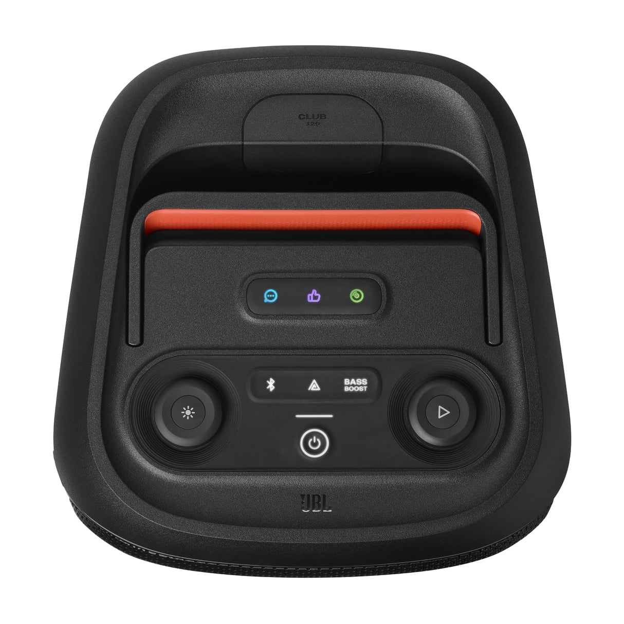 JBL Partybox Club 120, Altavoz portátil para fiestas, con asa plegable ergonómica, Bluetooth, espectáculo de luces, resistente a salpicaduras (IPX4), hasta 12h de reproducción, negro