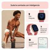 Fitbit Versa 4,Pink Sand/Copper Rose Smartwatch, Unisex-Adult, Rosa Arena/Aluminio Rosa cobrizo, One Size