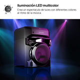 LG XBOOM RNC2, Altavoz de Gran Potencia, 80W, la Bestia, 2 Altavoces, Bluetooth 4.2, USB, Conexión Auxiliar RCA, iluminación LED y entradas para micrófono, Gris Oscuro