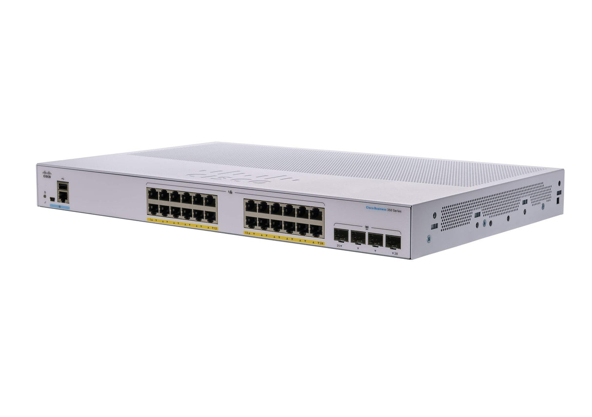 Cisco Switch gestionado Cisco Business CBS350-24P-4G | 24 puertos GE | PoE | 4 x SFP de 1 G | Protección limitada de por vida (CBS350-24P-4G)