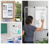 Swansea Tablón de anuncios con llave para 9 Hojas DIN A4丨Tablón de anuncios de Aluminio丨Negro丨Panel de anuncios para comunidad丨98 x 72 cm