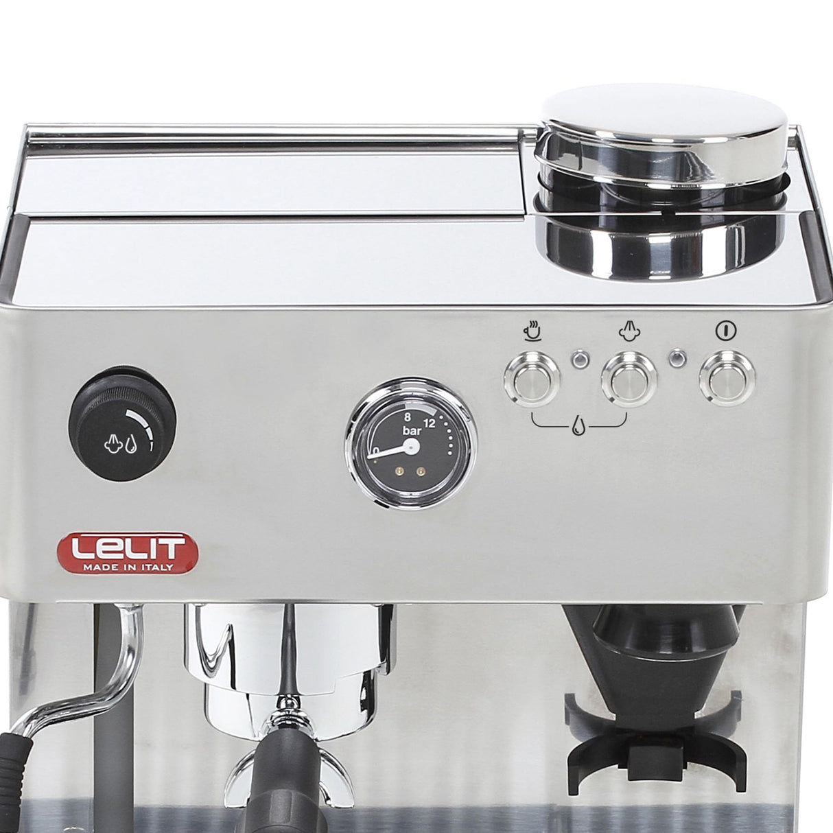 Lelit Anita Máquina de Café - Con Espumador de Leche & Molinillo Integrado - 2,7 litros - PL042EMI-2G80 - Acero Inoxidable Pulido