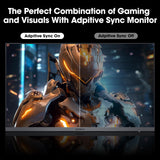 KOORUI Gaming Monitor 27 Pulgadas - Pantalla WQHD PC, 240Hz, 1ms, Adaptive Sync, Compatibilidad Gsync, (2560x1440, HDMI, DisplayPort, HDR 400) Negro/Rojo