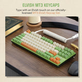 Drop + Teclado mecánico Elvish TKL de The Lord of The Rings™, Teclas de Perfil MT3 con Teclas Accent, interruptores táctiles Holy Panda X, Teclas PBT Dye-Sub, retroiluminación LED, Verde
