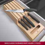 Victorinox Juego de 3 Cuchillos para Verduras, inoxidables, Aptos para lavavajillas, Rojo, Naranja y Verde