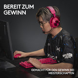 Logitech G Pro X TKL Lightspeed, Teclado inalámbrico para Gaming - Magenta - DEU - Tactile