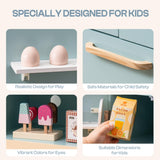 ROBUD Frigorífico de Madera - Realista e Interactivo con máquina de Hielo y Juguetes alimenticios - Adecuado para niños a Partir de 3 años