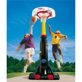 Little Tikes Easy Store Juego de baloncesto, Diversión al aire libre, Altura ajustable, Juego activo, Incluye un balón, Edad de 12 meses a 6 años y más