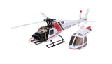 Amewi AS350 Helicóptero sin escobillas de 3 Palas 3D/6G Flybarless RTF, Rojo y Blanco RC Control Remoto