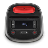 NGS Wild Swag Go - Altavoz Portátil, Compatible con la Tecnología Bluetooth 5.0, True Wireless Stereo, Luces y Pantalla LED, Entrada USB, Audio TF y Auxiliar, 24 x 23 x 30 cm, 80 W, Color Negro