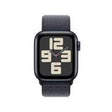 Apple Watch SE de 2.ª generación GPS Smartwatch con Caja de Aluminio en Medianoche de 40 mm y Correa Loop Deportiva Tinta. Monitores de entreno y sueño y Neutro en Carbono