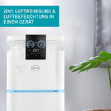 djive Pure 1200 Purificador y humidificador Professional, CADR 697 m³/h, elimina el 99,99% con filtro HEPA H13, UV-C, filtro de carbón activo e ionizador con aplicación & Alexa, hasta 200 m²