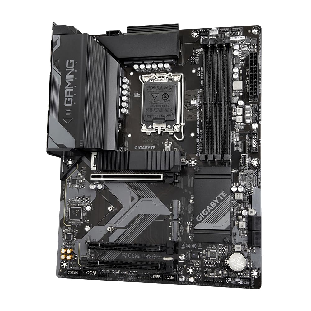 GIGABYTE B760 GAMING X Placa Base - Compatible con procesadores Intel Core de 14ª generación, VRM digital de 8+1+1 fases, hasta 7600MHz DDR5 (OC), 3x PCIe 4.0 M.2, 2.5GbE LAN, USB 3.2 Gen 2
