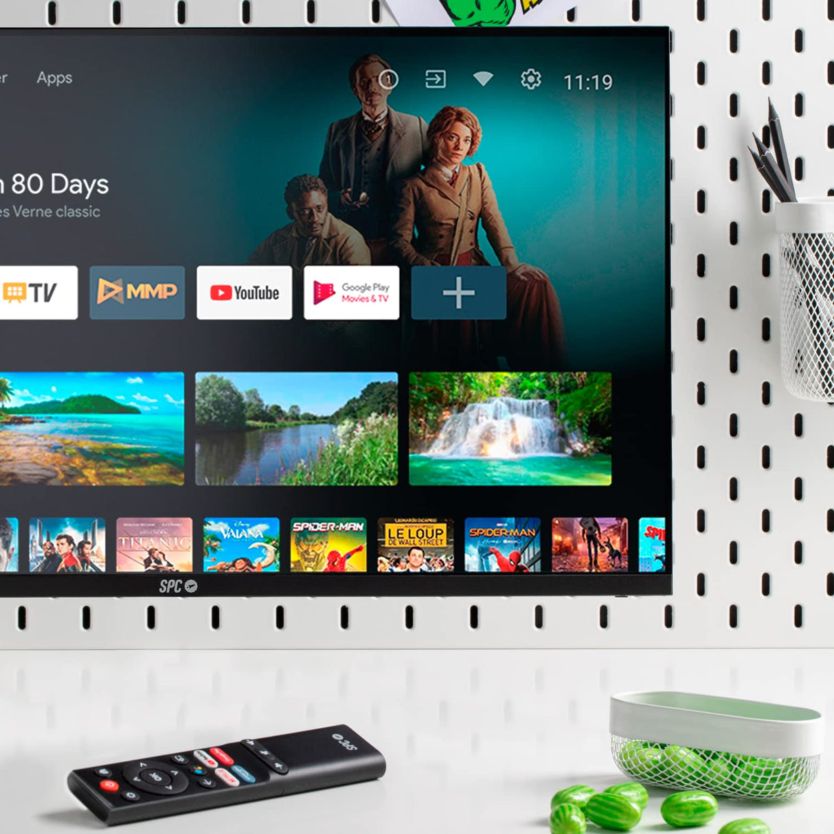 SPC Smart Monitor 27 - Monitor Android TV 27” Full HD, Altavoces Integrados, conectividad móvil, diseño Ultrafino, Mando a Distancia y Acceso a Contenido en Streaming (Netflix, Prime Video, Youtube)