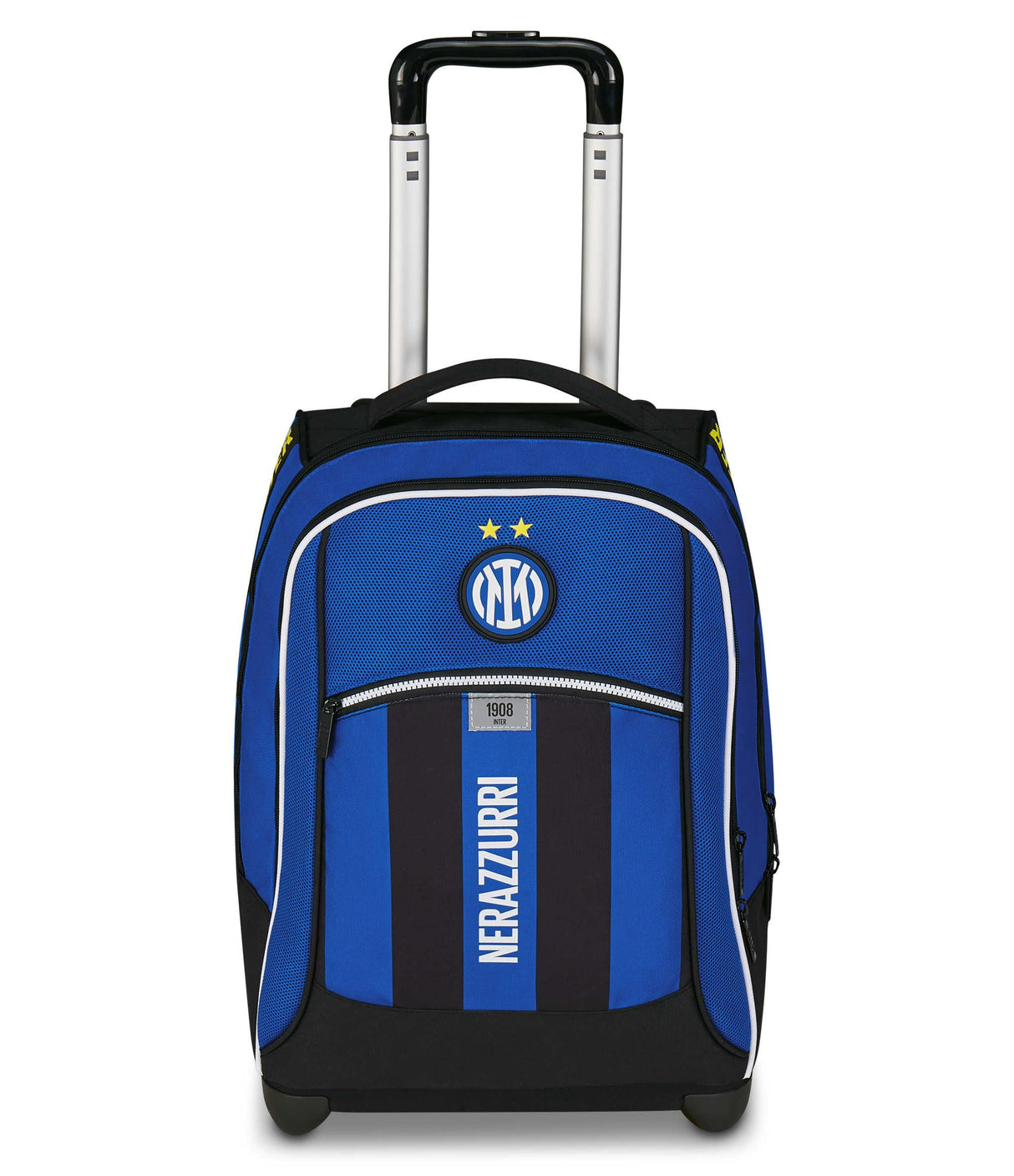 Seven Inter Big Trolley Fútbol Escuela Fija, Azul, 2 en 1, Doble Uso, Trolley y Mochila, Escuela Primaria, Niño, turquesa, Talla única, Casual