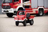 Rolly Toys Fire Unimog 038275 - Camión de Bomberos edición 2020 con Remolque (Coche a Pedales de 3 a 8 años, jeringuilla, Intermitente, Cambio de Marchas, Freno)