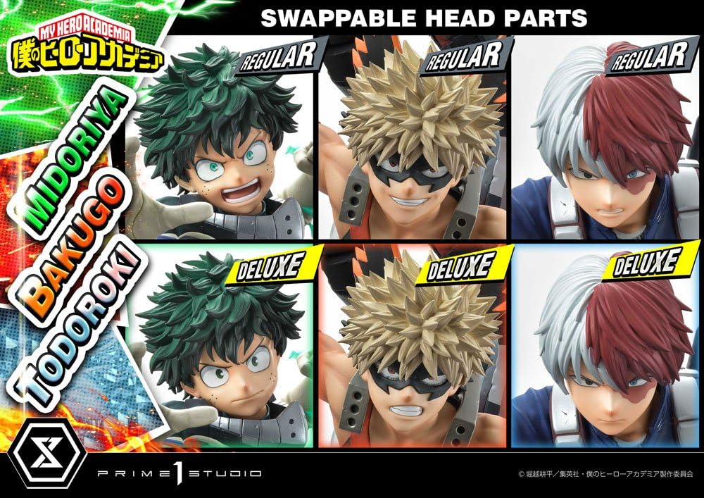 Prime 1 studio My Hero Academia - Estatuilla Midoriya, Bakugo & Todoroki Deluxe versión Extra