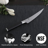 KAI Shun Classic Gokujo cuchillo deshuesador 16,5 cm longitud de la hoja - cuchillo de Damasco 32 capas núcleo VG MAX - 61 (±1) HRC - mango de madera Pakka - cuchillo de carne japonés forjado