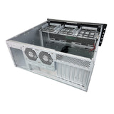 UNYKAch Caja Rack UK4339 Formato 4U 19" ATX, Compatible con Refrigeraciones Líquidas de 360 mm (Soporte Incluido), Cierre con Llave, 1 USB 3.0 y 1 USB Tipo C y 2 Ventiladores de 80 mm