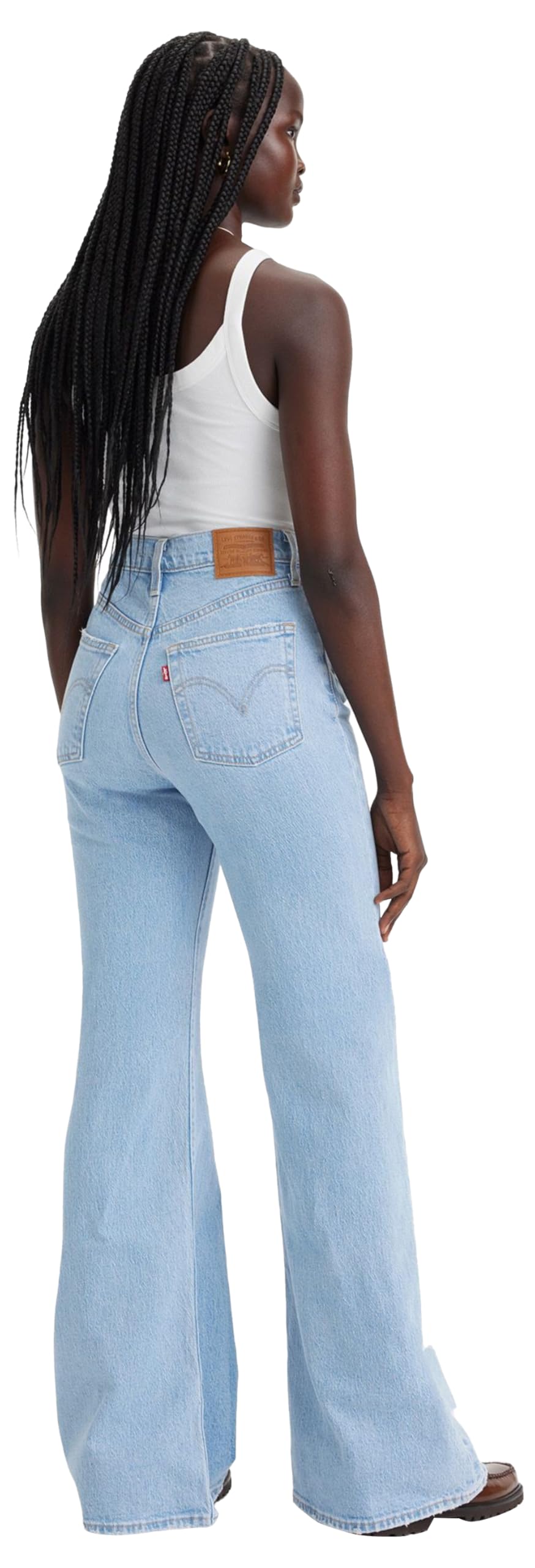 Levi's Ribcage Bells Dark Indigo-Worn IN, Sonoma Walks, 33W / 32L para Mujer