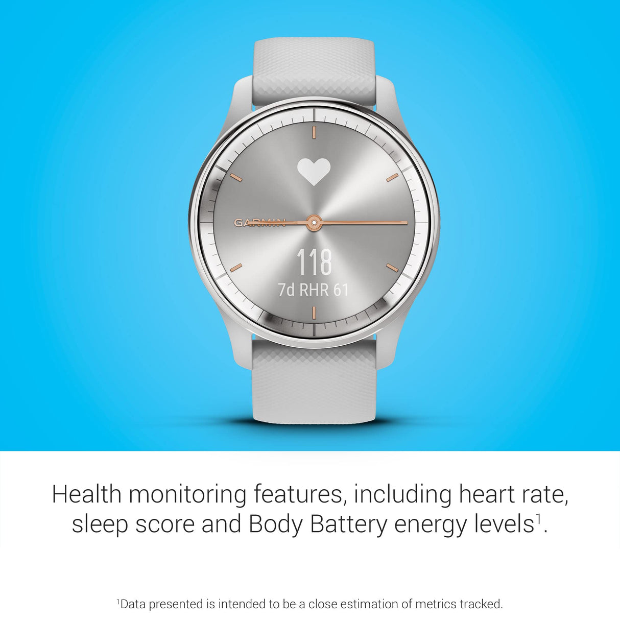 Garmin Vivomove Trend, Elegante Smartwatch Híbrido de 40 mm con Sofisticado Aspecto Analógico, Bisel de Acero Inoxidable y Funciones Inteligentes, Plata Gris