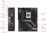GIGABYTE X870E AORUS Elite WIFI7 AM5 LGA 1718, ATX, DDR5, 4X M.2, PCIe 5.0, USB4, Wi-Fi 7, 2.5GbE LAN, EZ-Latch, Q-Flash