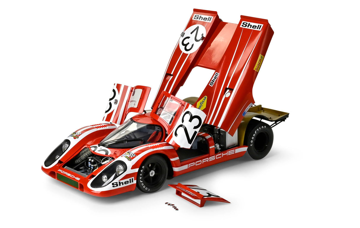 IXO Colecciones 1:8 IXO Porsche 917KH #23 Salzburg - construcción de maquetas, maquetas a Escala, Kit de maquetas, Kit de maquetas, función luz, Kit de construcción