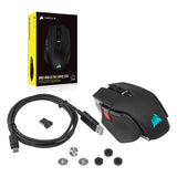 Corsair Ratón M65 RGB ULTRA WIRELESS Ratón para Juegos FPS Ajustable - 26.000 DPI - Inalámbrico Sub-1ms - Batería Hasta 120 Horas - Compatible con iCUE - PC, Mac, PS5, PS4, Xbox - Negro