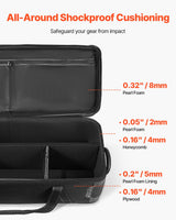 VEVOR Estuche con Ruedas para Equipo de Estudio 91 x 30 x 35,5 cm, Bolsa con Ruedas para Cámara, Correas, Asa Acolchada en el Compartimento para Soportes de Iluminación, Trípodes y Telescopios, Negro