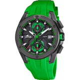 Lotus Reloj Hombre 18943/4 Vortex Caja de Acero Inoxidable 316l Negro Correa de Caucho Verde