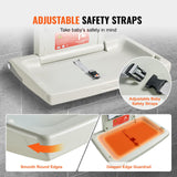 Cambiador de Pared Plegable de Plástico HDPE Mueble Cambiador Carga Máxima de 20 kg con Correa de Seguridad Plegado Rápido con Un Solo Toque Instalación Fácil para Bebé, 86x56,5x50 cm